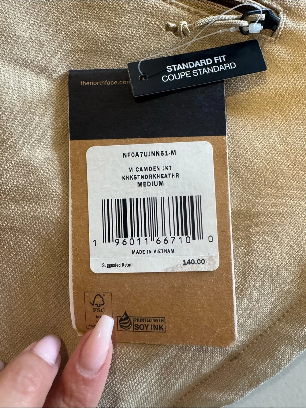 The North Face Men’s Camden WindWall Jacket Khaki NWT M